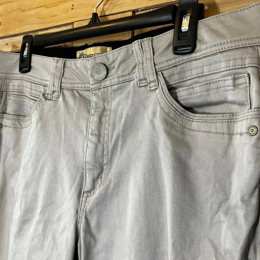 Democracy Womens Ab Solution Technology High Rise Denim Jeans Sz 14 Beige AN EXC